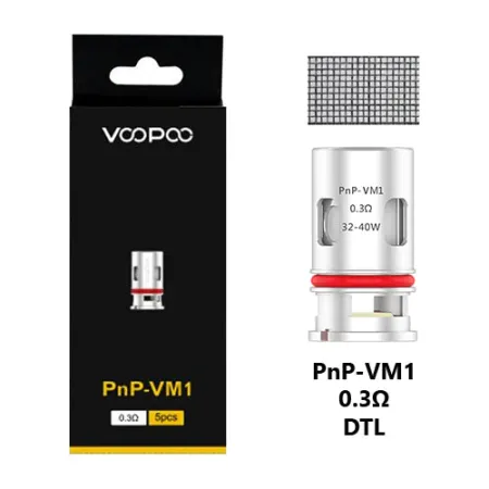 VooPoo PnP-VM1 0.3 ohm Mesh Coils (5 Pack) 32-40W