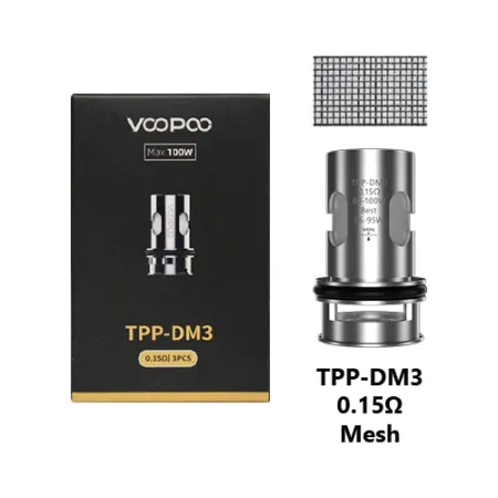 VooPoo TPP-DM3 0.15 ohm Mesh Coils (3 Pack) 80-100W