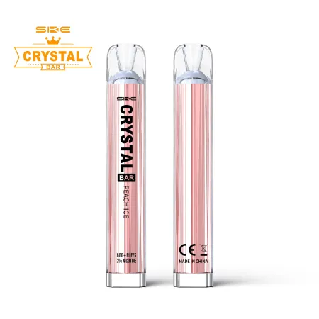 SKE Crystal Bar 600 - PreFilled POD Kit - Peach Ice 2% Or 20mg Nic