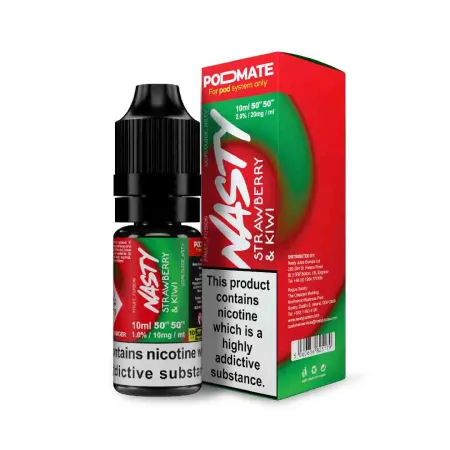 Nasty Juice PodMate Strawberry Kiwi Salts E Liquid 10ml-20mg