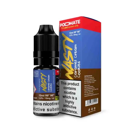 Nasty Juice PodMate Caramel Cream Cookies Salts E Liquid 10ml-10mg